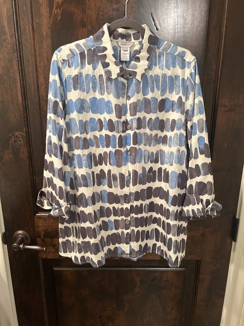 Mulltiples tunic top with long sleeve -Large
